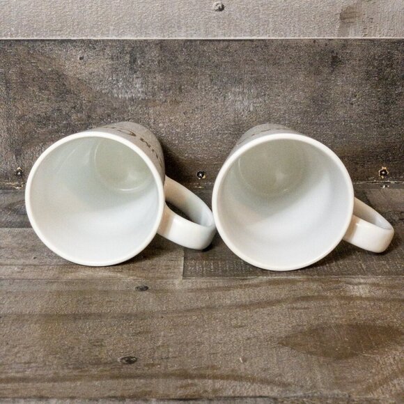 RUM CHATA TALL 14 OZ COFFEE MUGS CERAMIC SET OF 2 TEA CUP DINER BAR RETRO - Picture 4 of 7